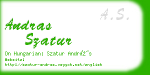 andras szatur business card